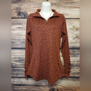 columbia Women's quarterzip Rust Long Sleeve Top Size Medium NWOT